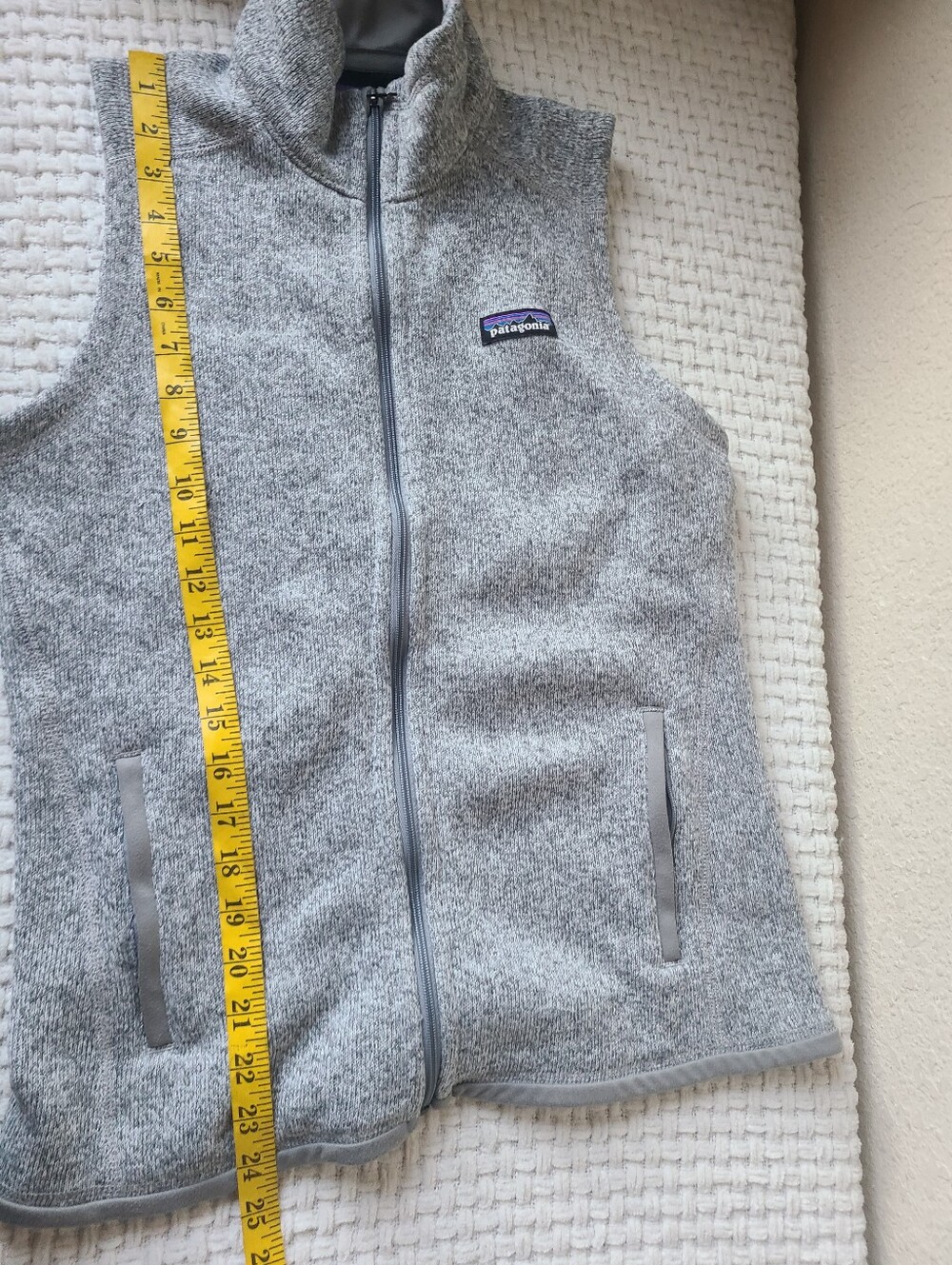 Patagonia Light Gray Full-Zip Fleece Vest Women's Size M - Picture 8 of 9
